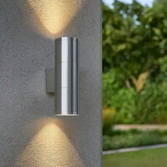 Gun ap2 small applique per esterno cilindro ip44 alluminio ideal lux Ultima Occasione
