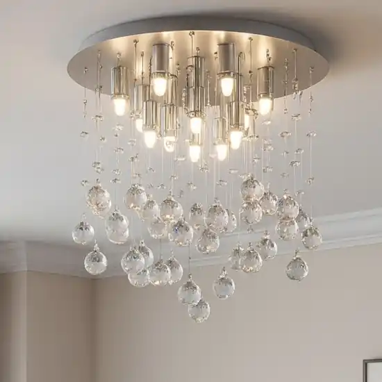 Promozione Moonlight pl8 ideal lux plafoniera rotonda sfere vetro cristallo