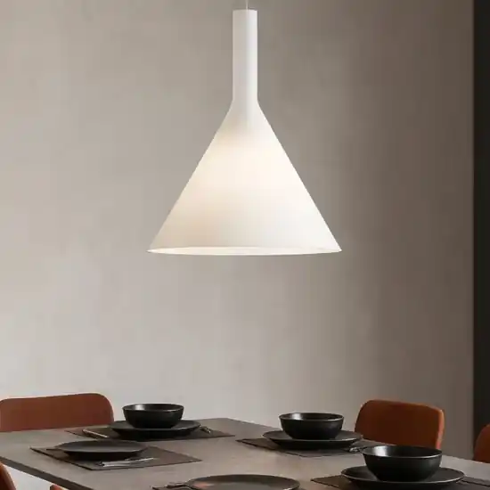 Cocktail sp1 big lampadari da cucina 35cm vetro cono bianco ideal lux Ultimissimo Modello