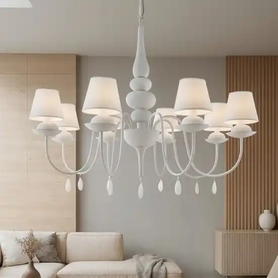 Blanche sp8 lampadario bianco 8 luci goccia ideal lux Più Venduto