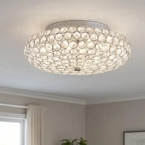 King pl5 ideal lux plafoniera per camera da letto cromo cristallo Ultimissimo Modello