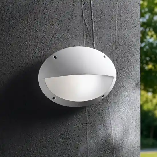 Prezzo Conveniente Medea-2 ap1 applique per esterno ip66 bianco ovale ideal lux