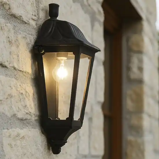 Quantità Limitata Dafne ap1 small applique lanterna classica nera da esterno ip55 e27 ideal lux