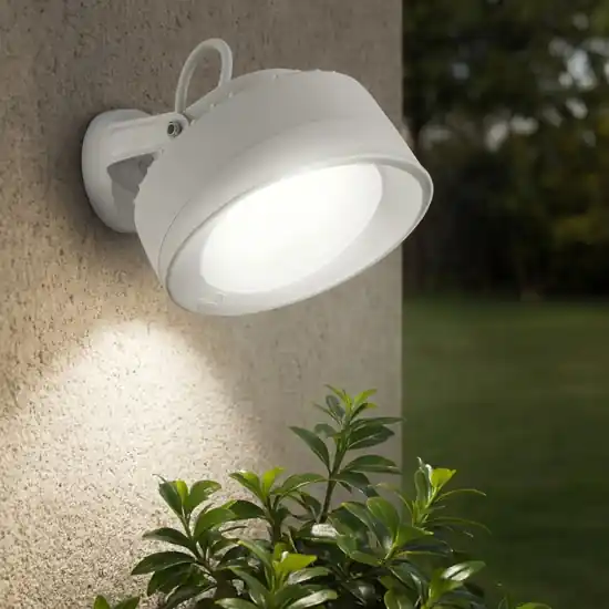 Ideal lux litio faretto da esterno orientabile ip66 bianco Sconto