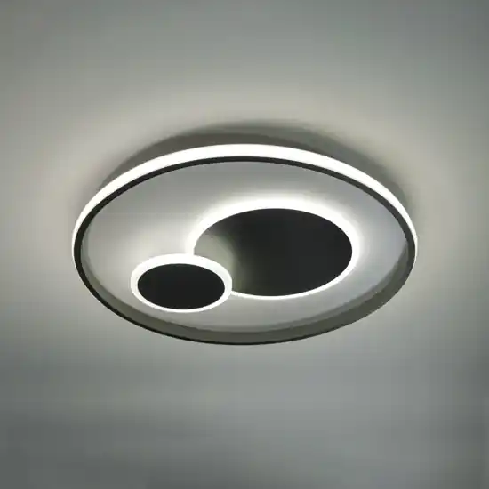 Plafoniera moderna 35cm grigio design vivida 30w 3000k 4000k Sconto