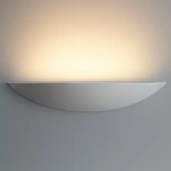 Applique di gesso ceramica mezzaluna bianca Reso Gratuito