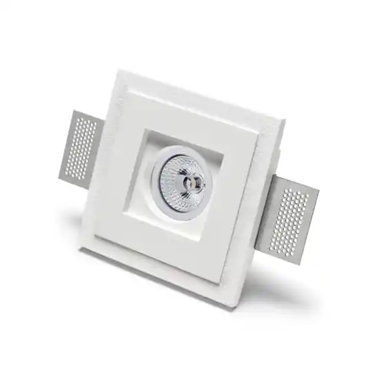 Acquista Ora Faretto quadrato da incasso soffitto di gesso cristaly gu10