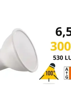 Prezzo Scontato Lampadina led gu10 6,5w 3000k 530lm ottica 100 kanlux