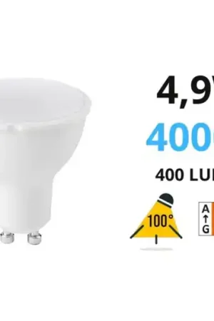 Di Tendenza Toplight lampadina led gu10 5w 4000k 400lm ottica 100