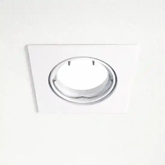 Promozione Faretto incasso per controsoffitto bianco quadrato orientabile