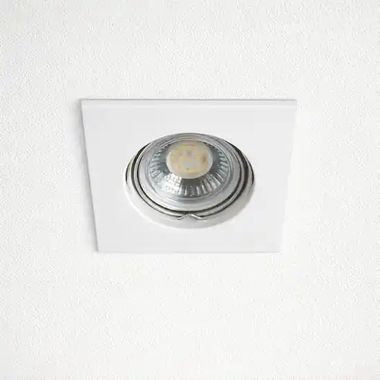 Faretto incasso per controsoffitto metallo quadrato bianco Soddisfatti O Rimborsati