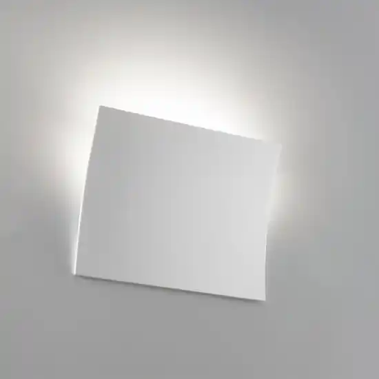 Applique vela di gesso ceramica bianca led 12w 4000k Pagamento Sicuro