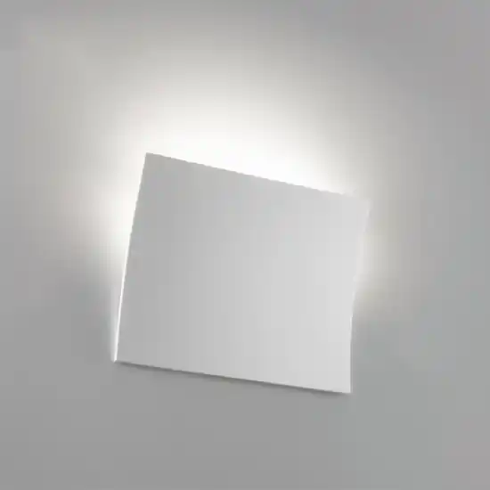 Applique vela bianca led 12w 3000k gesso ceramica Reso Gratuito