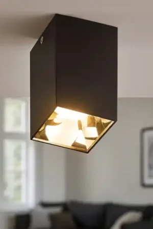 Isyluce faretto da soffitto quadrato nero cromo Promozione Esclusiva