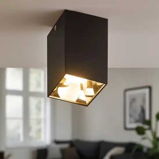 Isyluce faretto da soffitto quadrato nero cromo Promozione Esclusiva