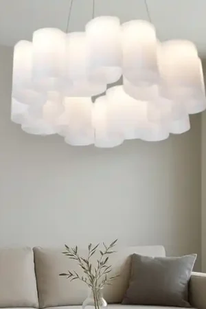 Honey stilnovo lampadario bianco moderno tondo led 2700k Offerta Lampo