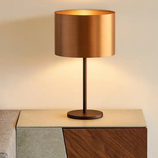 Saganto eglo lampada da tavolo moderna marrone paralume colore rame Direttamente Dal Produttore
