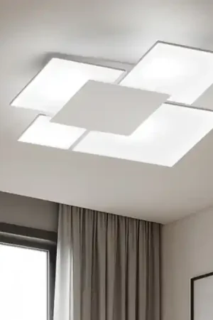 Toplight upgrade plafoniera moderna vetro grigio design quadrata Soddisfatti O Rimborsati
