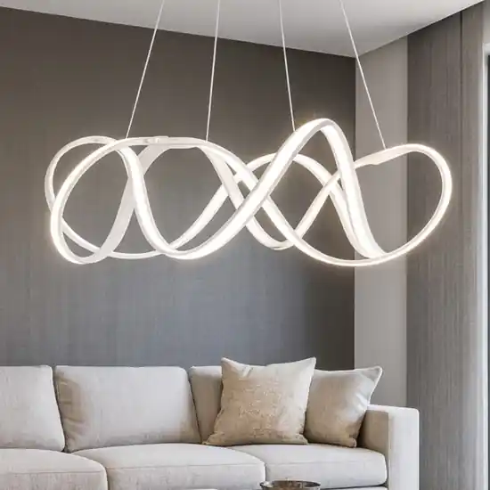 Lampadario curls vivida design moderno per soggiorno led 60w 3000k dimmerabile Solo Oggi