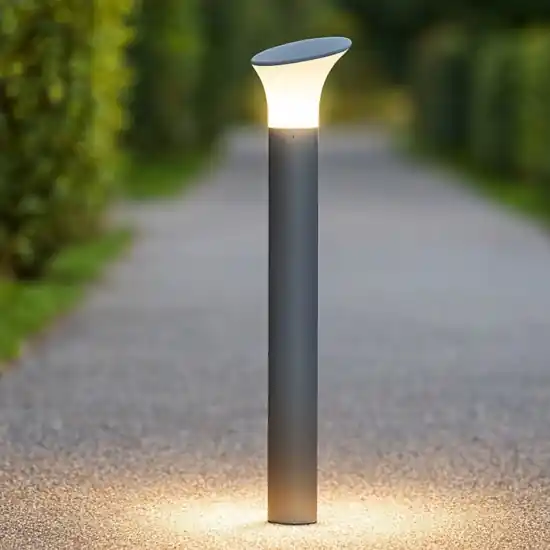 Offerta Del Giorno Lampione da giardino design moderno grigio 70cm ip44