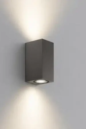 Applique da esterno moderno antracite quadrato isyluce Sconto