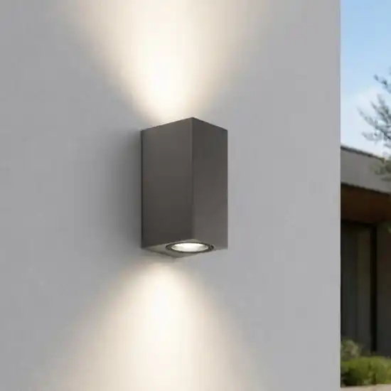Applique da esterno moderno antracite quadrato isyluce Sconto