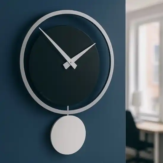 Non Perdere Orologio a pendolo da parete moderno nero bianco grigio