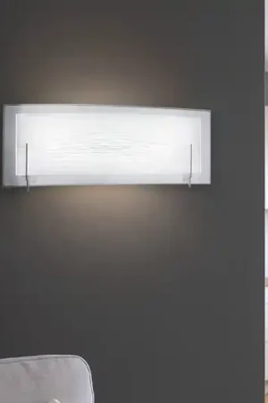 Applique led 12w 3000k moderno vetro curvo overlap perenz illuminazione Occasione