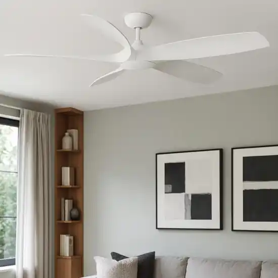 Ventilatore da soffitto bianco 28mq con luce silenzioso Spedito Oggi