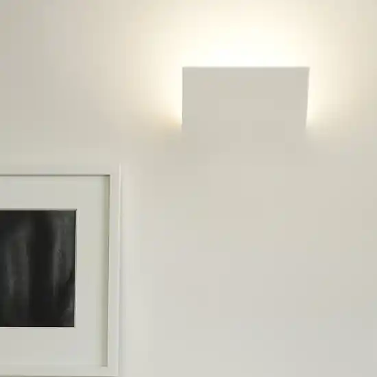 Isyluce applique di gesso da incasso a parete vela bianca Prezzo Basso