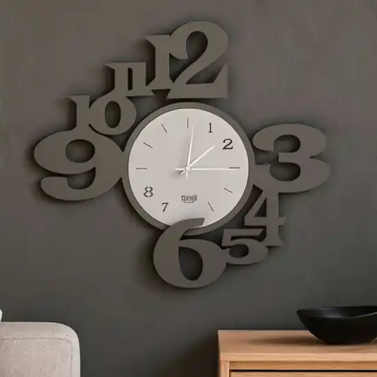 Di Tendenza Orlogio da muro design moderno colore fango avorio