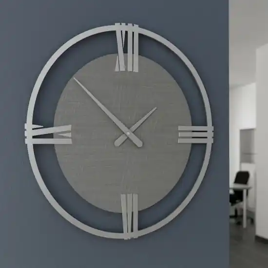 Miglior Prezzo Grande orologio da parete moderno radica grigia