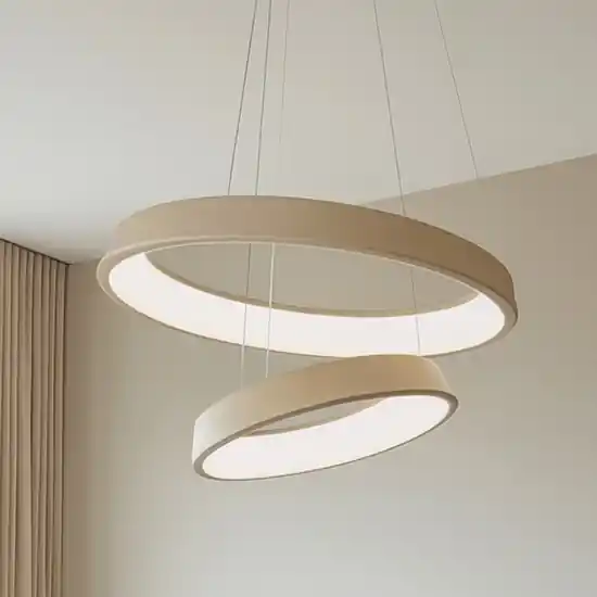 Affralux anelli diodi sabbia lampadario cerchi led 54w 3200k tortora Compra Adesso