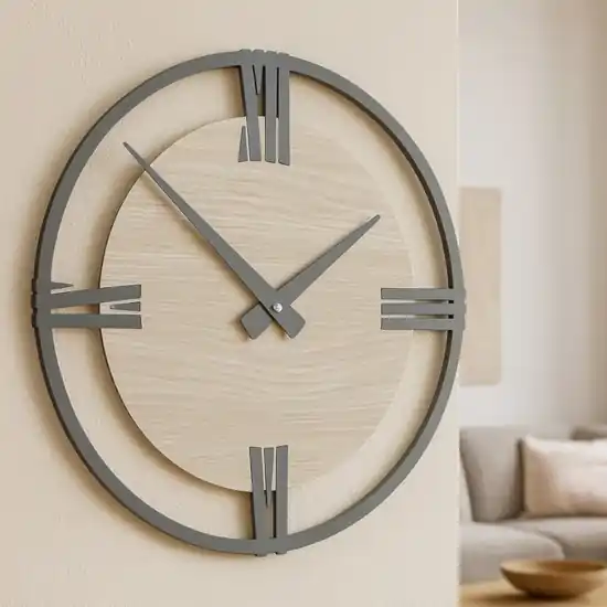 Offerta Speciale Orologio a parete 30cm rovere sirio rotondo