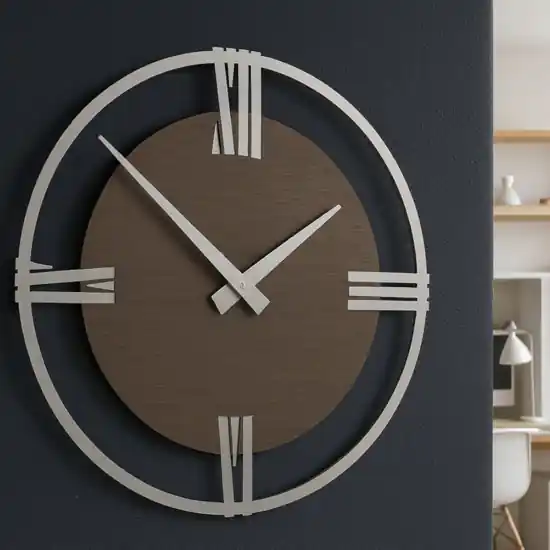 Subito Disponibile Orologio da muro moderno rovere wenge 30cm