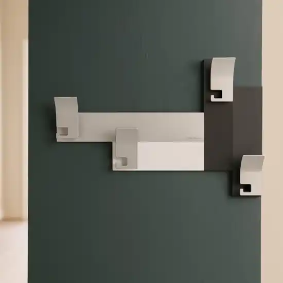 Appendiabiti da parete stripes 80 moderno nero grigio bianco Prezzo Scontato