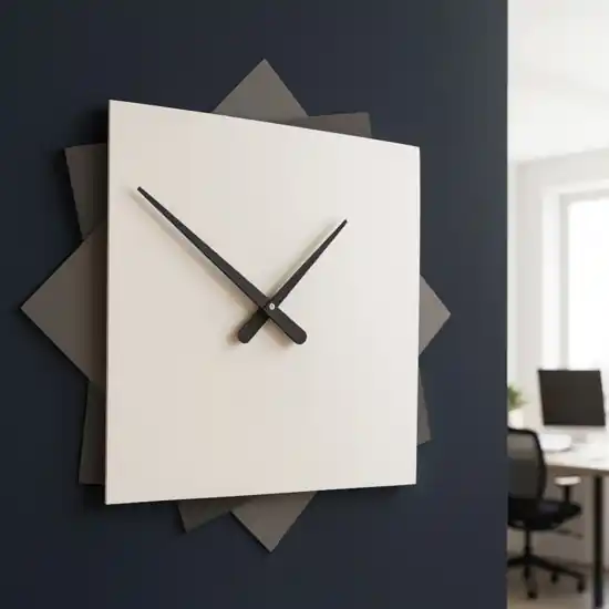A Buon Prezzo Grande orologio da parete moderno bianco grigio 60 cm