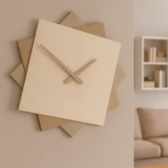 Must-Have Orologio da parete grande legno 60cm lino design moderno