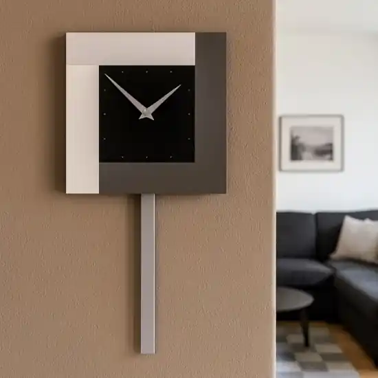 Affare Orologio da parete a pendolo moderno stripes nero