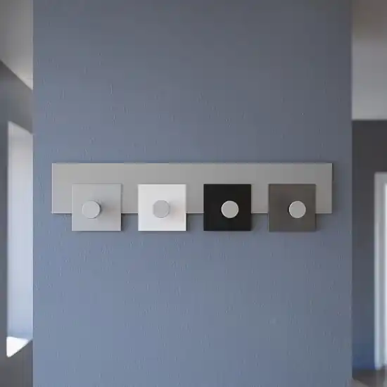 Appendiabiti a muro 4 ganci nero bianco grigio moderno Occasione