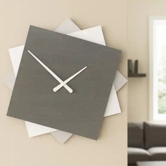 Pagamento Sicuro Foy orologio grande da parete 60cm bianco radica grigia