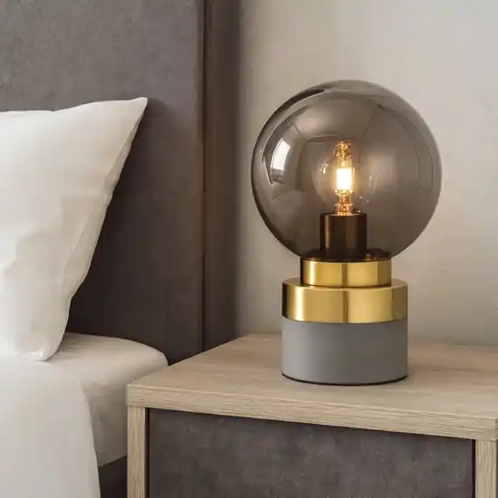 Abat-jour per camera da letto grigio oro Più Venduto