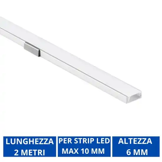 Gea luce profilo plafone bianco 2mt per strip led max 10mm Compra Oggi Stesso