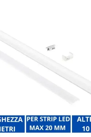 Solo Oggi Gea luce profilo da incasso bianco 2mt per strip led max 20mm