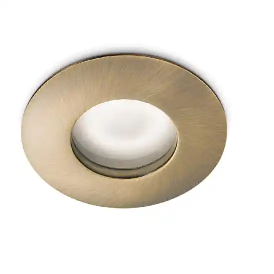 Faretto da incasso per bagno doccia gea luce oro brunito rotondo Prezzo Scontato