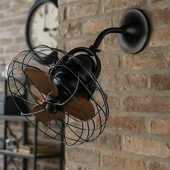 Ventilatore da parete soffitto 13mq marrone stile industriale Popolare