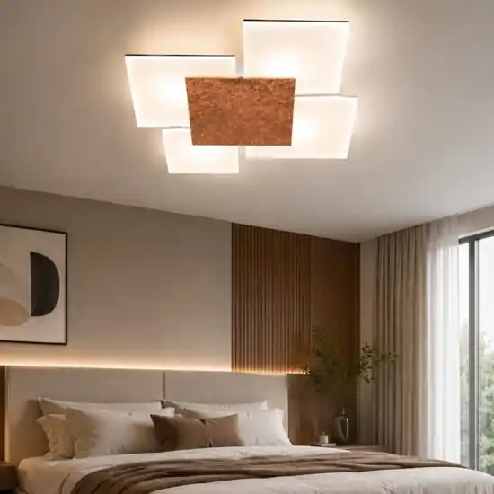 Toplight upgrade plafoniera per camera da letto placca foglia rame Spedito Oggi