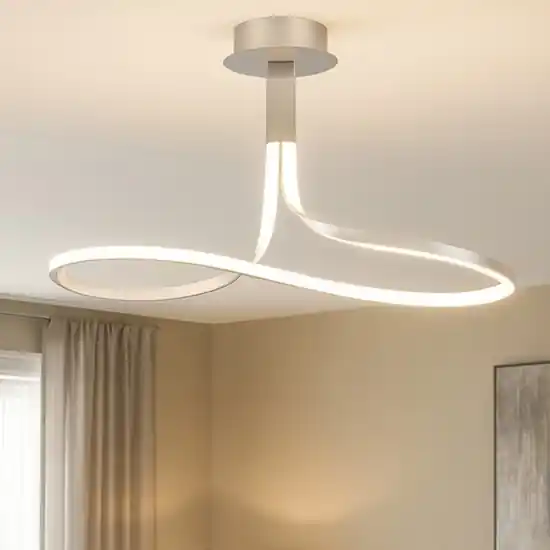 Vendita Finale Lampadario led moderno led per soggiorno silver cromo dimmerabile