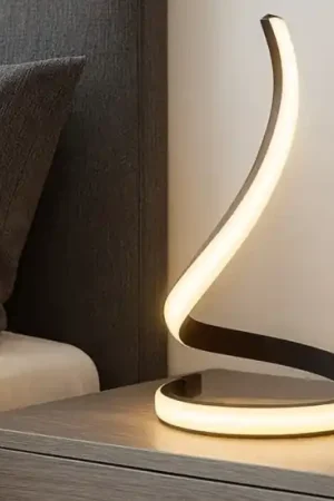 Abat-jour da comodino moderna led marrone ossido per camera da letto Esclusivo