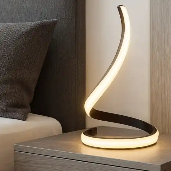 Abat-jour da comodino moderna led marrone ossido per camera da letto Esclusivo